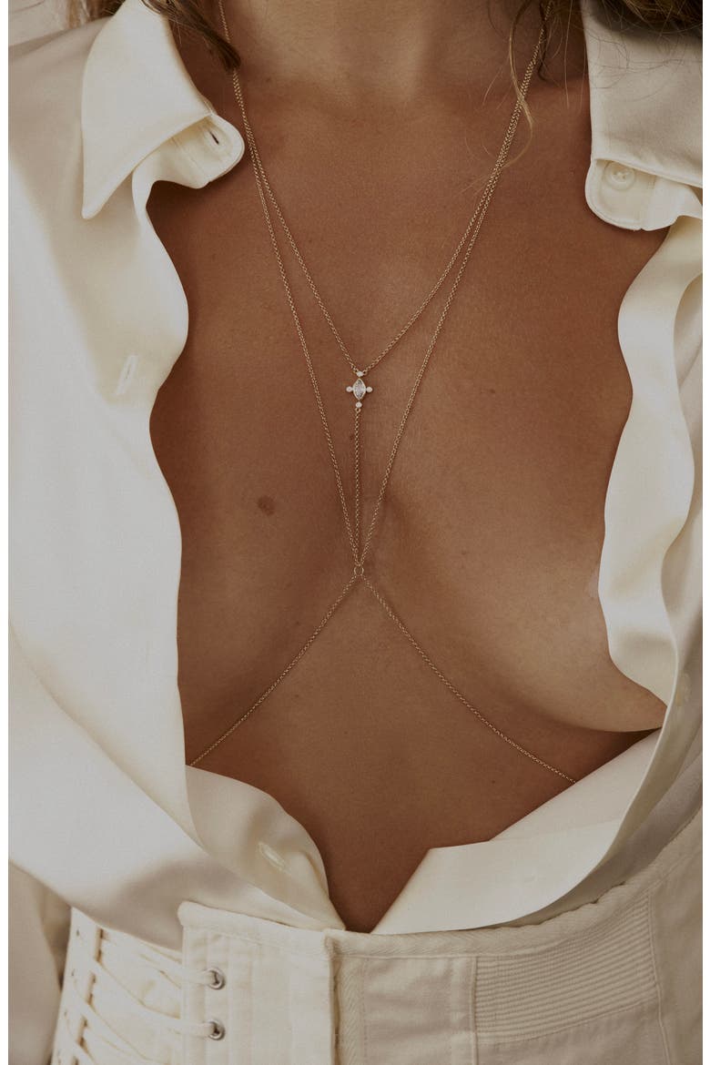 Flora Body Chain, Alternate, color, SILVER