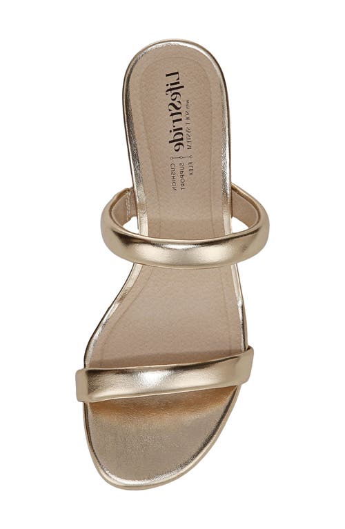 Lifestride Women's Nalani Open Round Toe Slide Dress Sandals In Gold