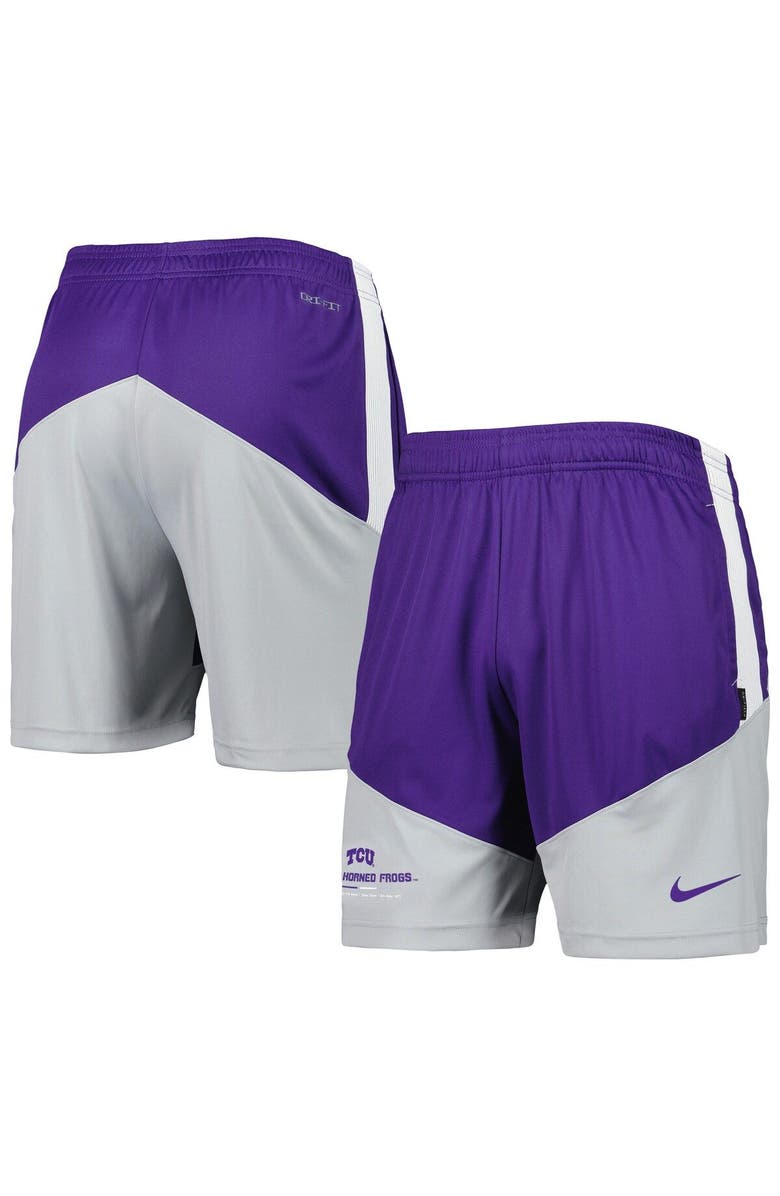 Nike Men's Nike Purple/Gray TCU Horned Frogs Performance Player Shorts, Main, color, 