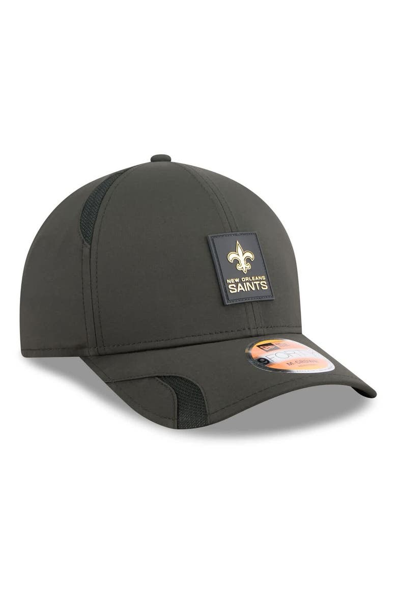 Men's New Era Black New Orleans Saints 2025 Sideline  M-Crown 9FORTY Adjustable Hat, Alternate, color, Black