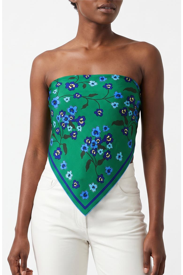 Emerald Echo Double Sided Silk Scarf, Alternate, color, Green