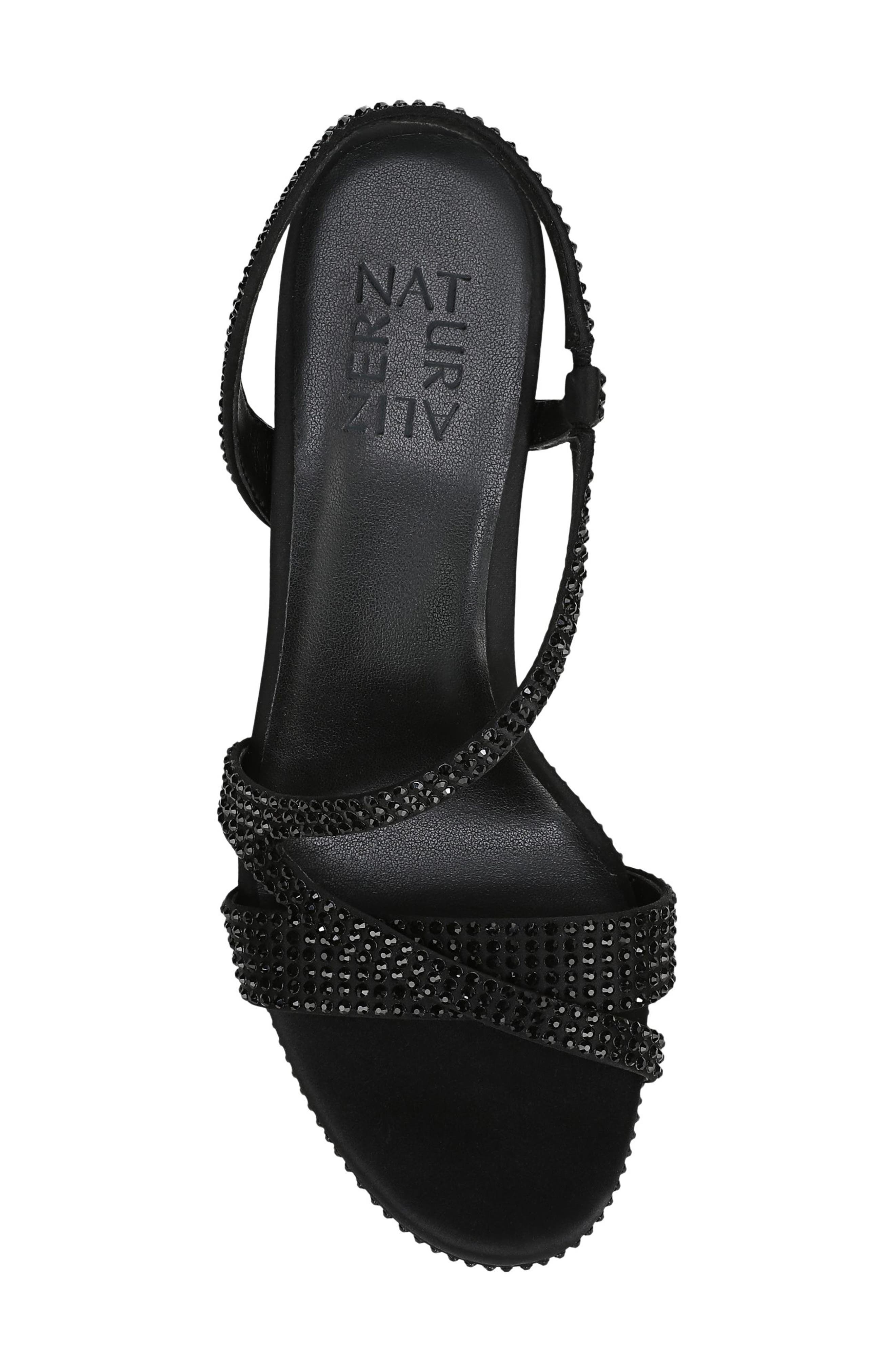 Naturalizer Abby Platform Sandal, Alternate, color, Black Satin