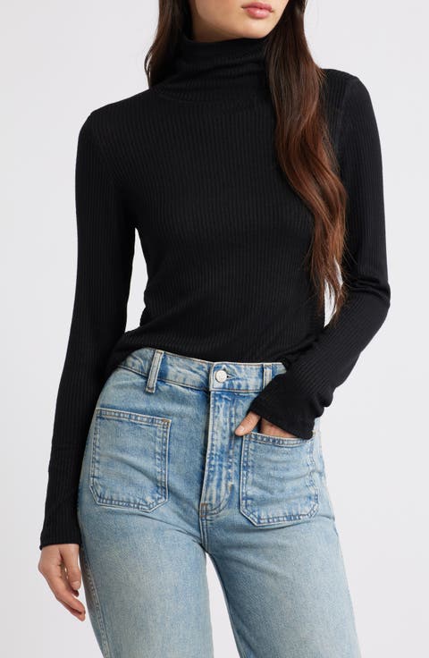 Rib Turtleneck Top