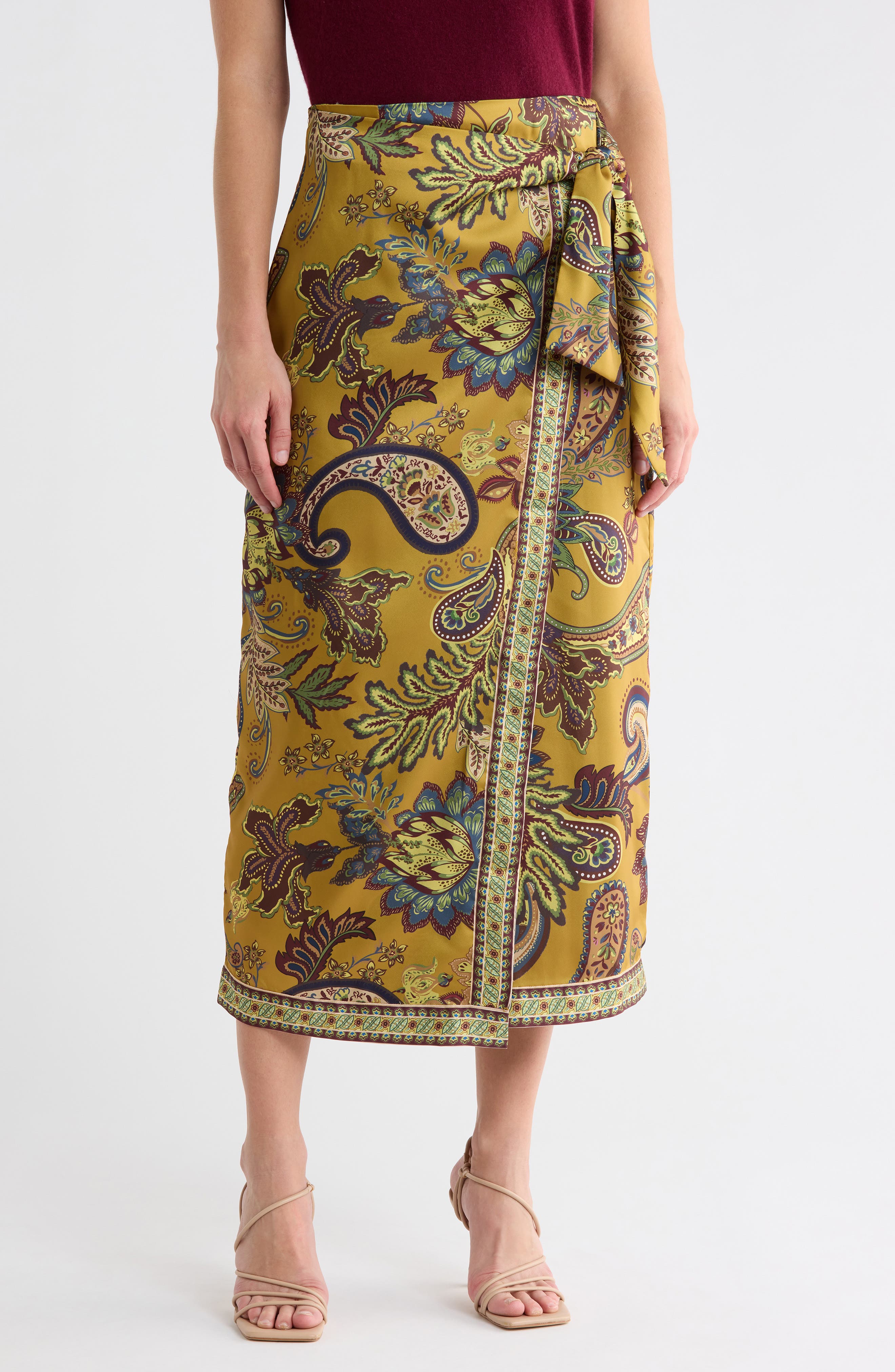 Satin Wrap Skirt