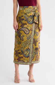 Satin Wrap Skirt