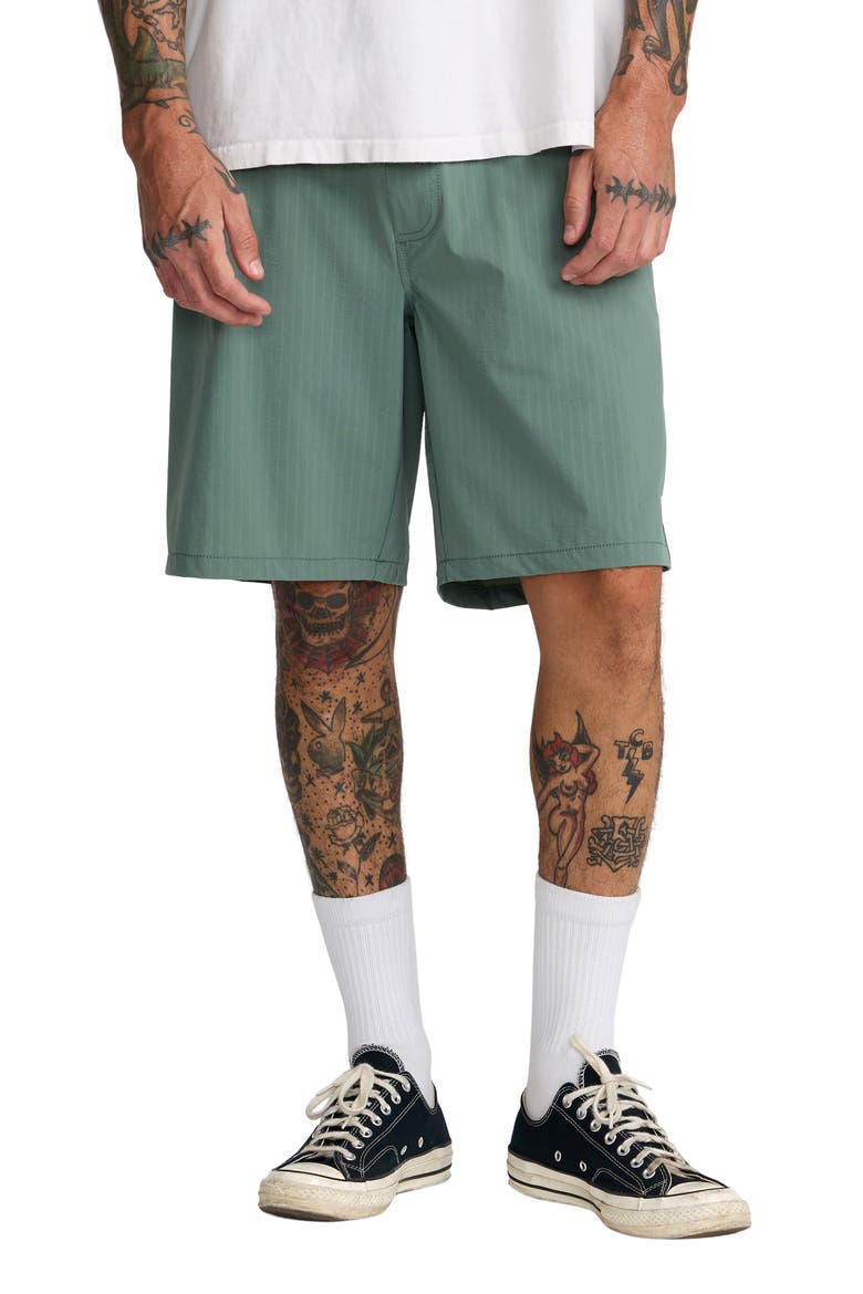 Vacancy Ghost Stripe Shorts, Main, color, JADE