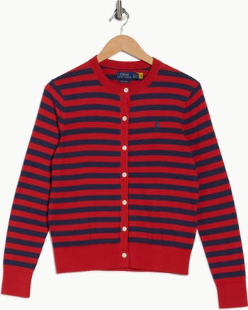 Stripe Button-Up Sweater