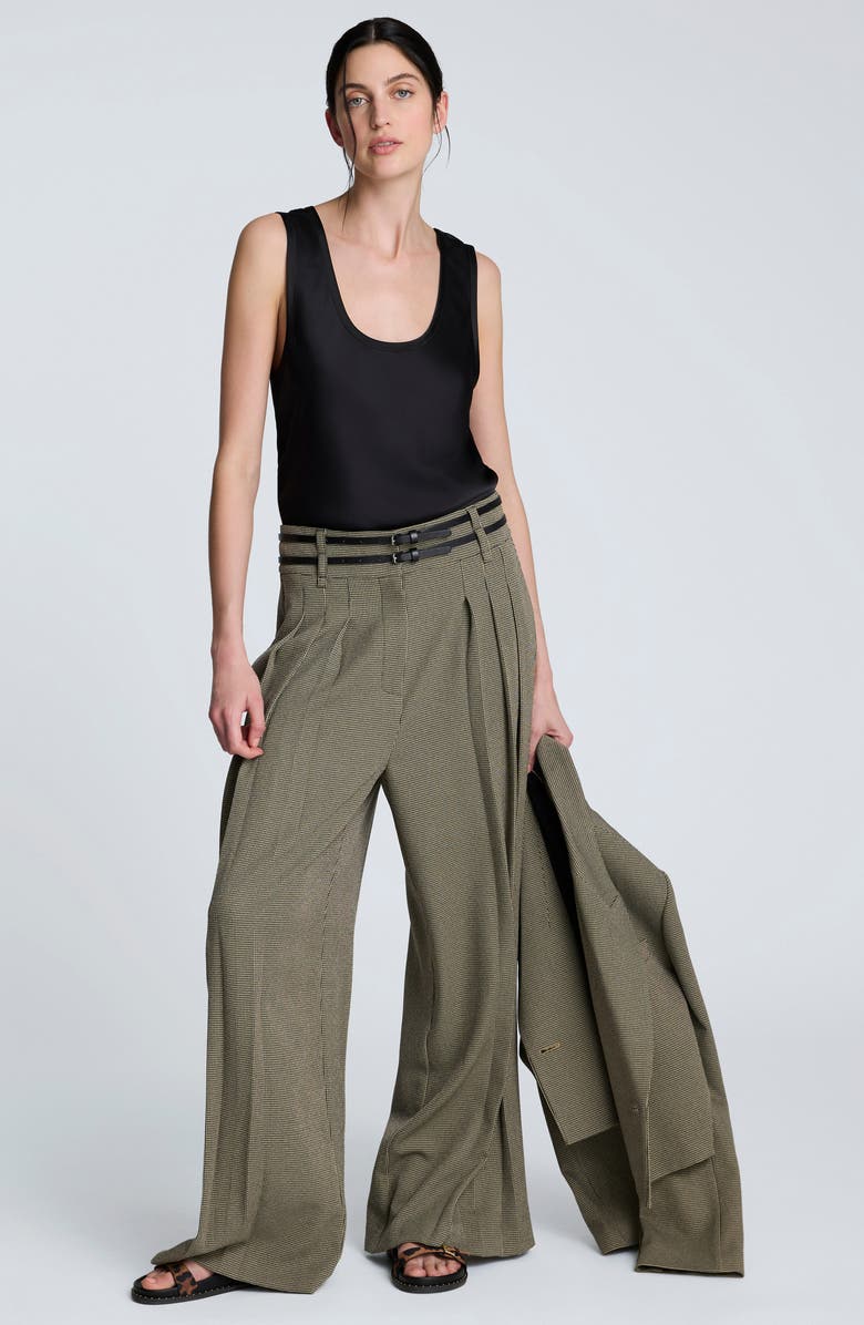 Kenneth Cole Satin Scoop Neck Tank, Alternate, color, Black