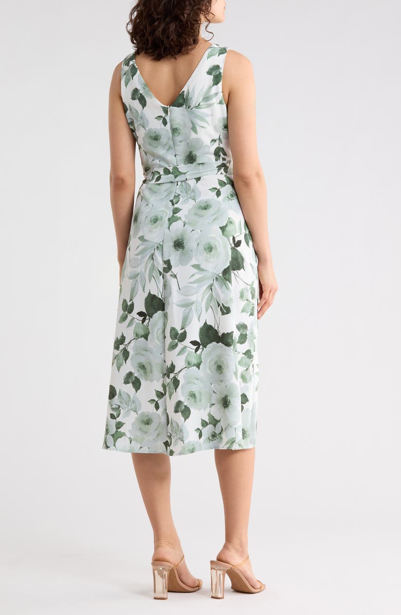 Connected Apparel Tie Waist High Low Dress, Alternate, color, Mint