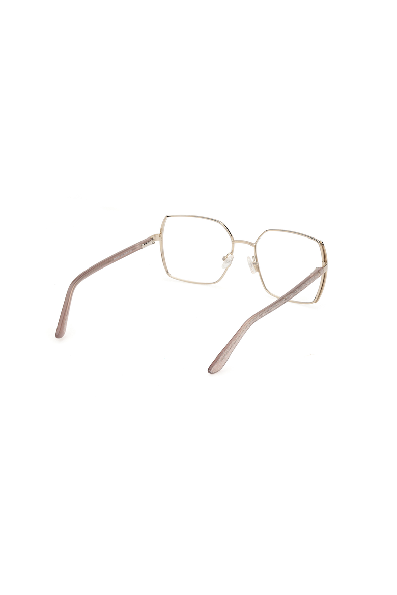 Geometric Metal Eyeglasses, Alternate, color, Beige
