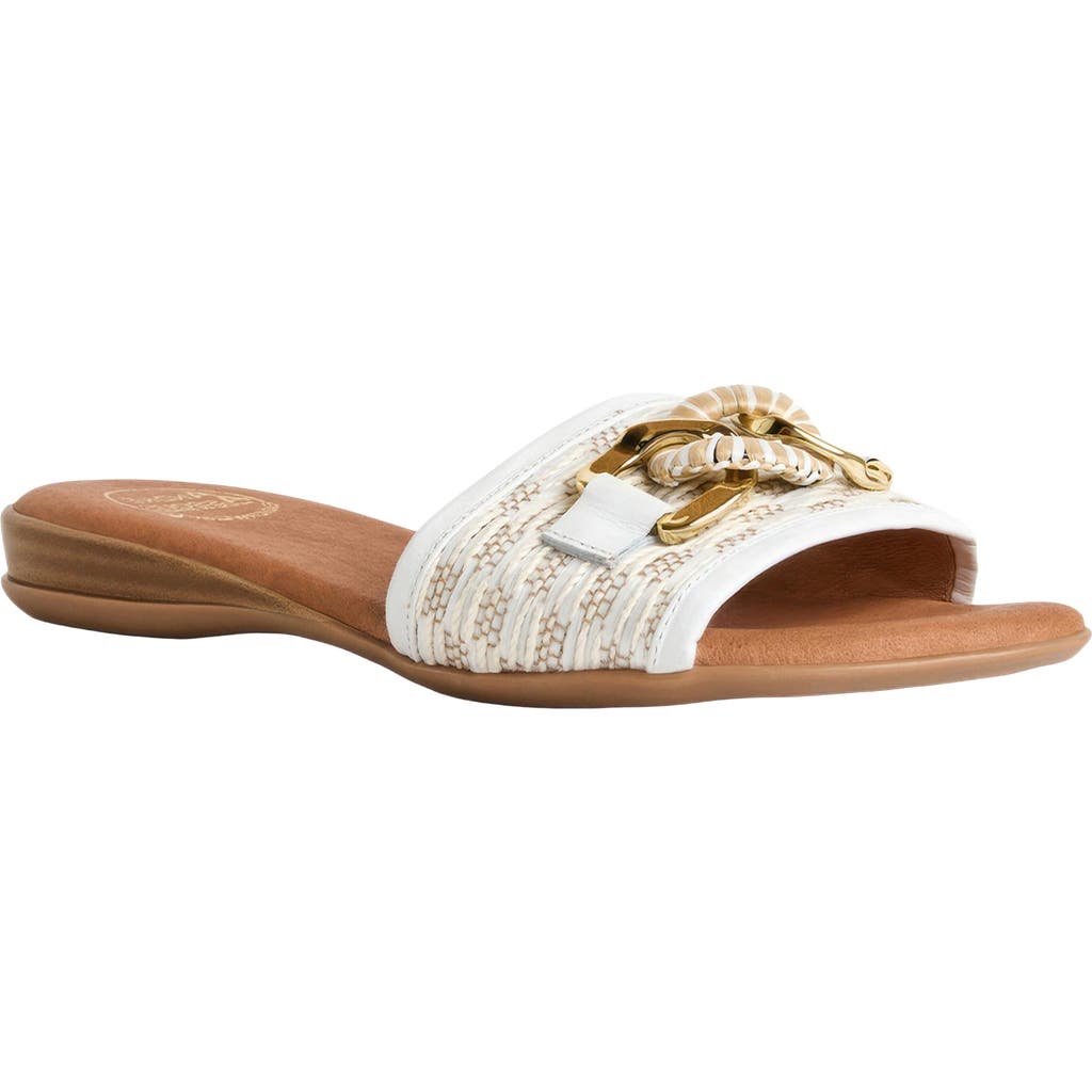 Andre Assous André Assous Nalia Wedge Slide Sandal In White