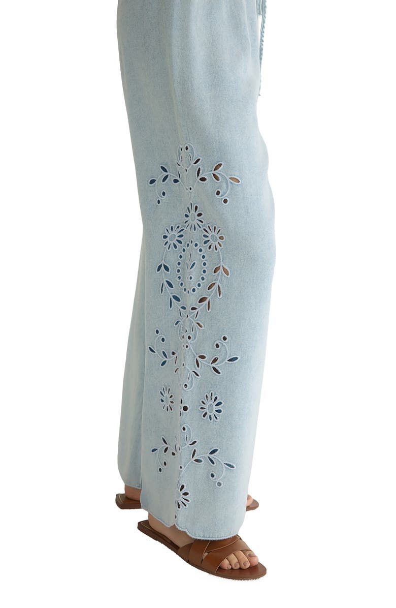 Bella Dahl Embroidered Eyelet Beach Pants, Alternate, color, 