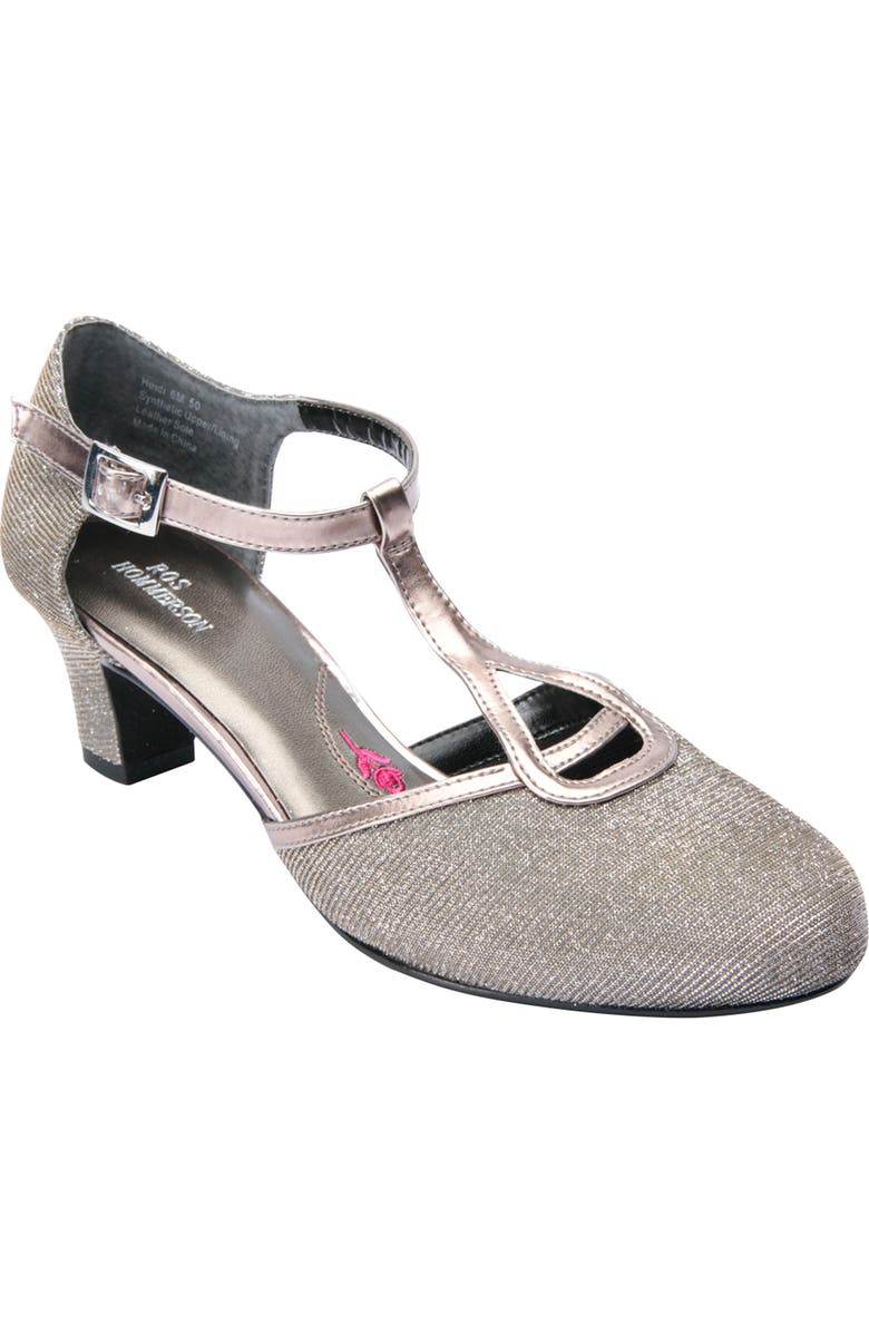 Ros Hommerson Heidi Kitten Heel Pump, Main, color, Silver Iridescent Glitter