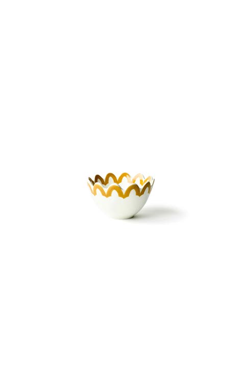 Brass Arabesque Trim Scallop Small Bowl