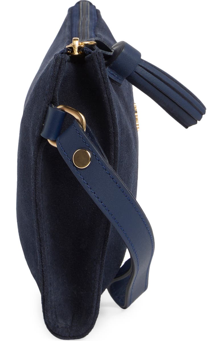 Longchamp Leather Wristlet, Alternate, color, Blue