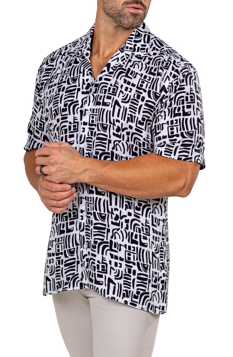 Maceoo Apachi Marthyr0249 White Camp Shirt, Alternate, color, 