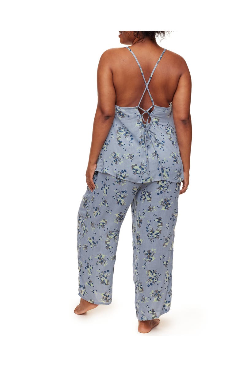 Adore Me Scout Pajama Cami And Pants Set, Alternate, color, Floral Blue