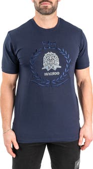 Maceoo Lion Crown Cotton Graphic T-Shirt
