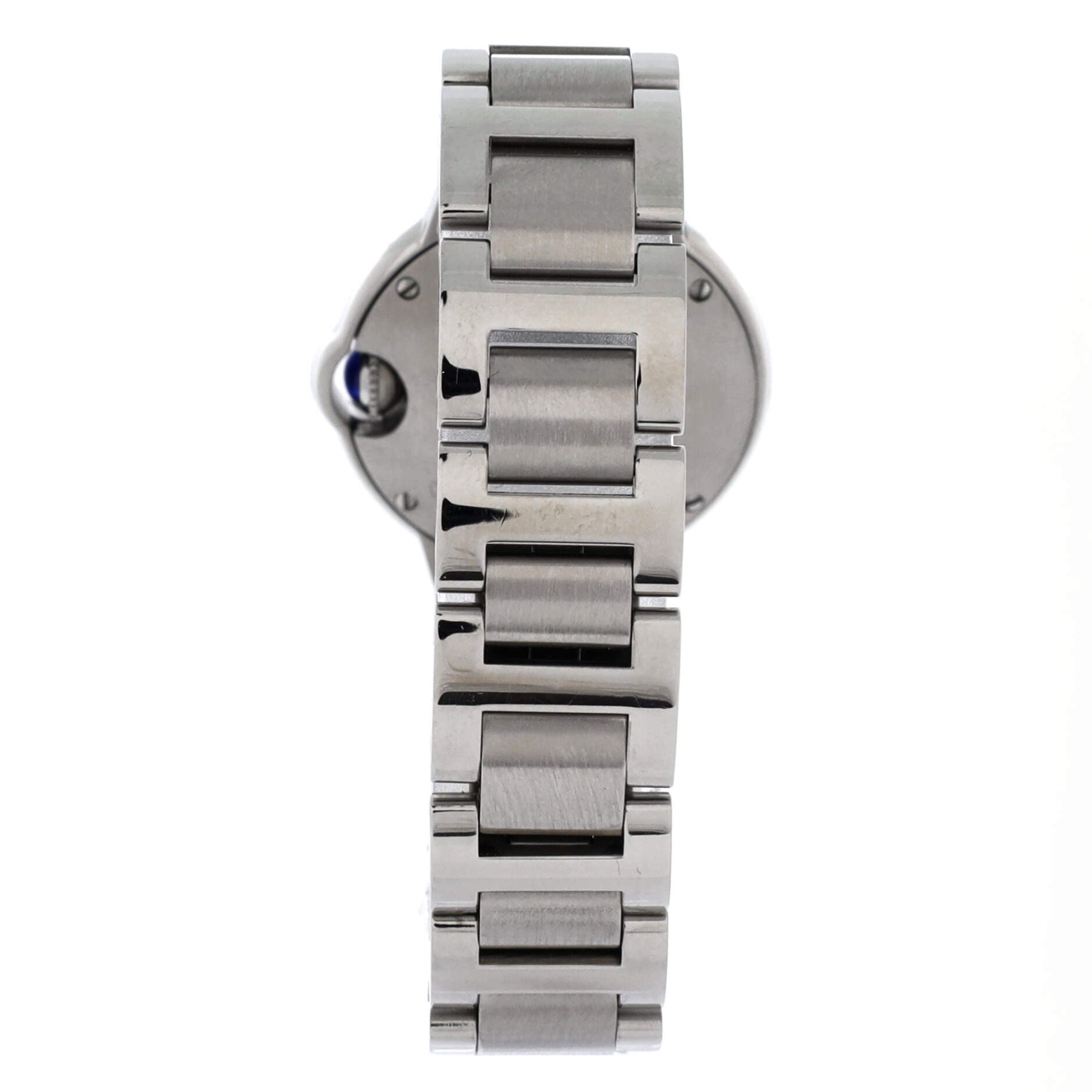 Ballon Bleu de Cartier Quartz Watch Stainless Steel with Diamond Bezel 28, Alternate, color, Metallic Silver