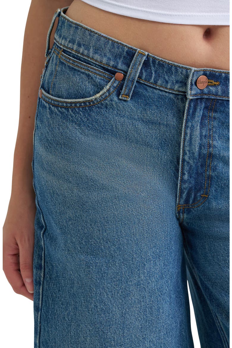 Jorts Raw Hem Low Rise Denim Shorts, Alternate, color, STORMY DUST