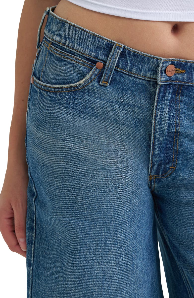 Wrangler Jorts Raw Hem Low Rise Denim Shorts, Alternate, color, 