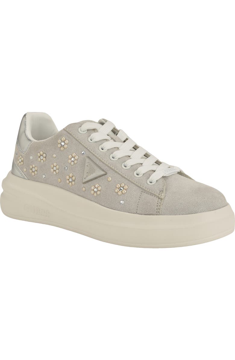 GUESS Elbina Sneaker, Main, color, Ivory