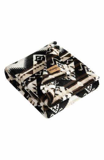 Wrangler Jesse Ikat Plush Fleece Throw Blanket