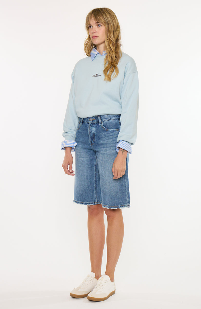 KanCan Daylin Low Slung Baggy Jort Shorts, Alternate, color, Medium Wash