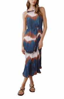 Pleated Midi Dress