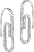 SPHERA MILANO Pavé Paperclip Drop Earrings