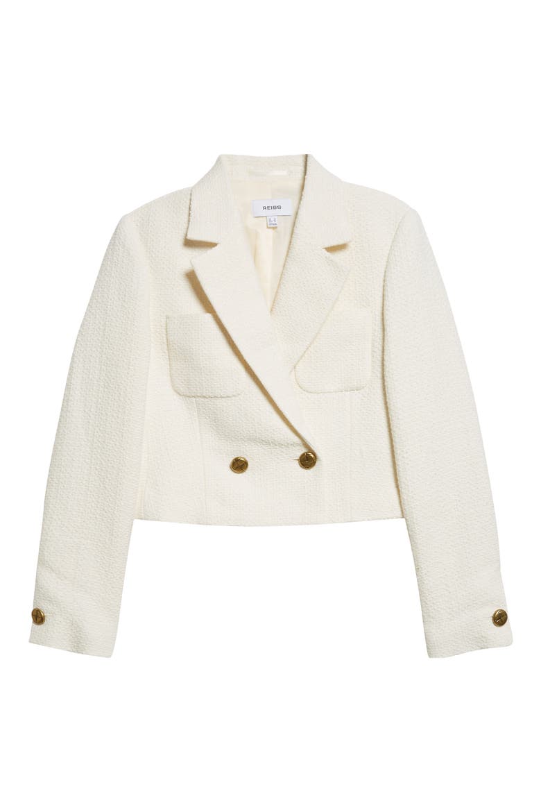 Mia Tweed Crop Jacket, Alternate, color, WHITE