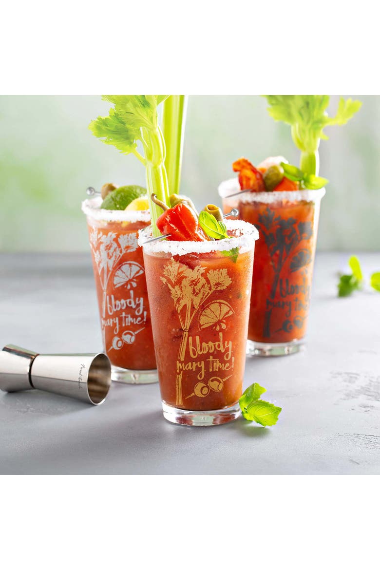Bloody Mary Time Cocktail Glasses, Alternate, color, Clear