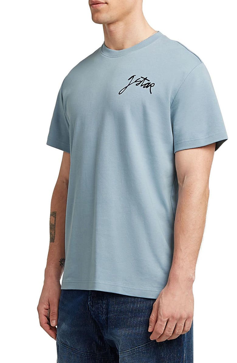 G-STAR Script Organic Cotton Graphic T-Shirt, Alternate, color, Ash Blue