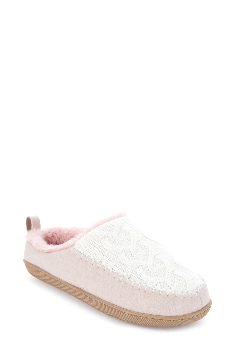 Tori Cable Knit Faux Shearling Slipper video