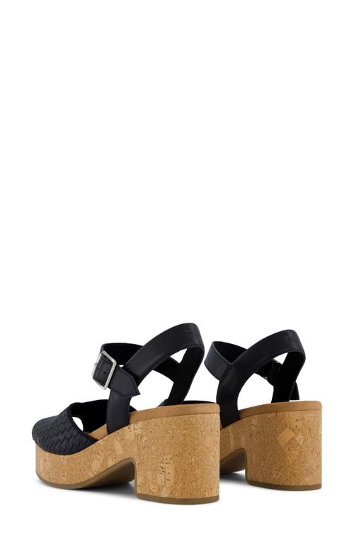 Toms Isla Peep Toe Sandal In Black