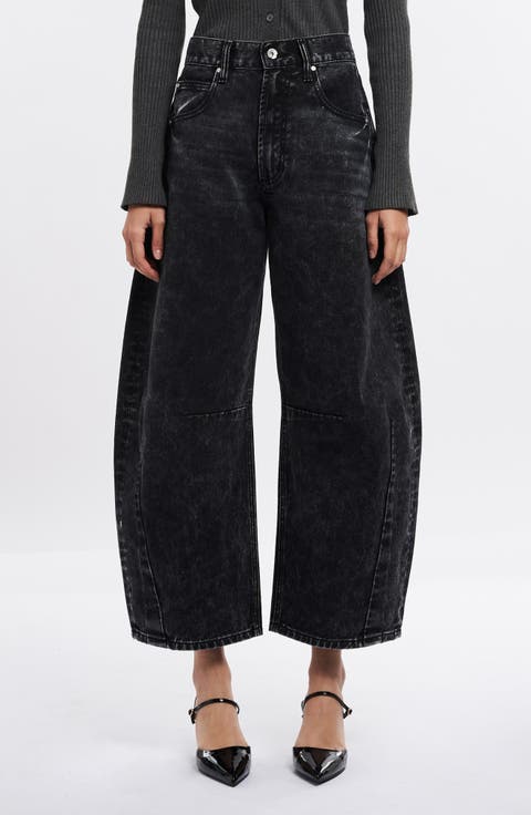 Darted Super High Waist Barrel Jeans