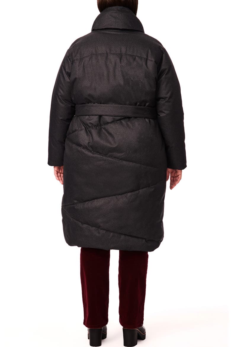 Recycled Puffer Trench Coat, Alternate, color, BLACK