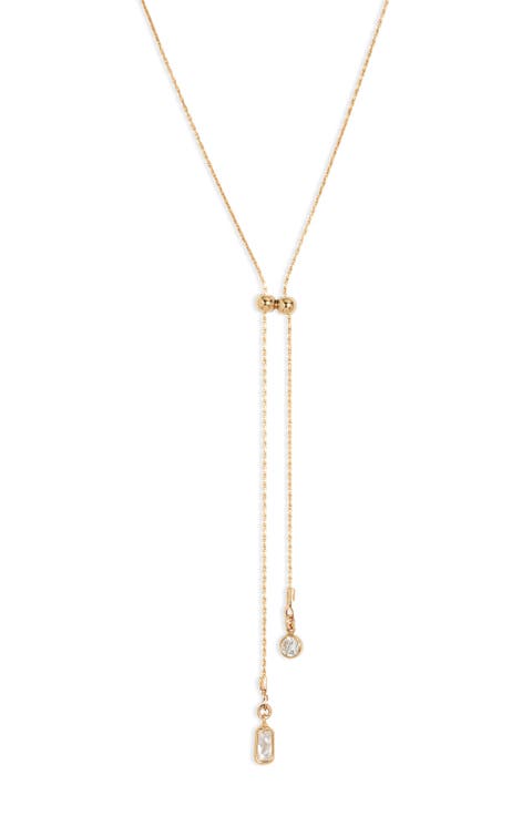 Zoey Cubic Zirconia Lariat Necklace