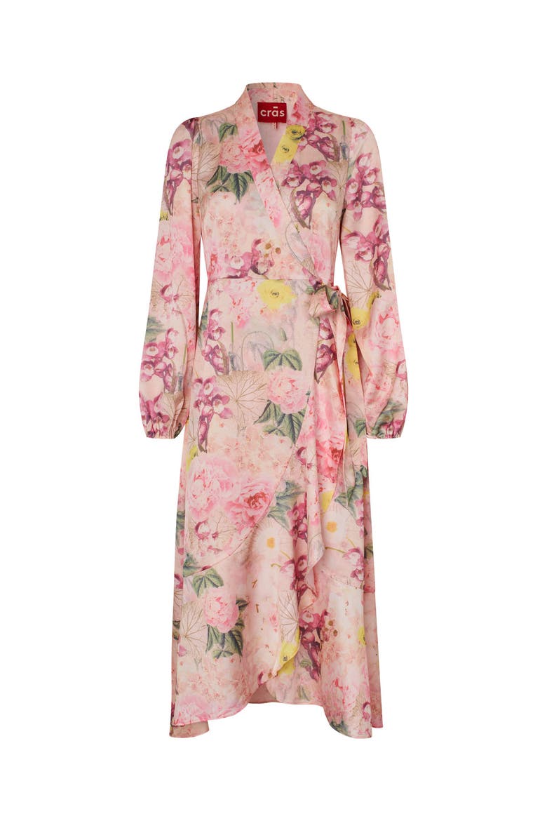 Laracras Floral Wrap Dress, Alternate, color, Floral Garden