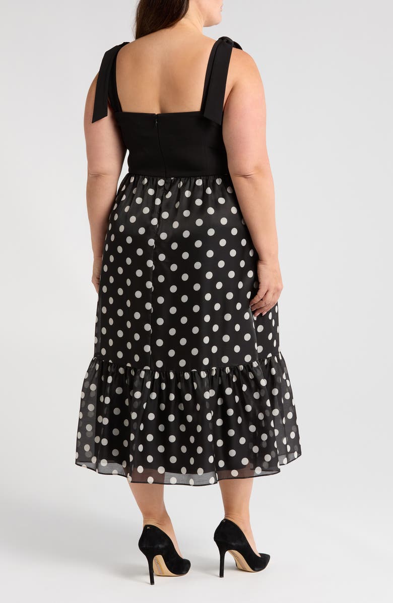 Anne Klein Tie Strap Midi Dress, Alternate, color, 