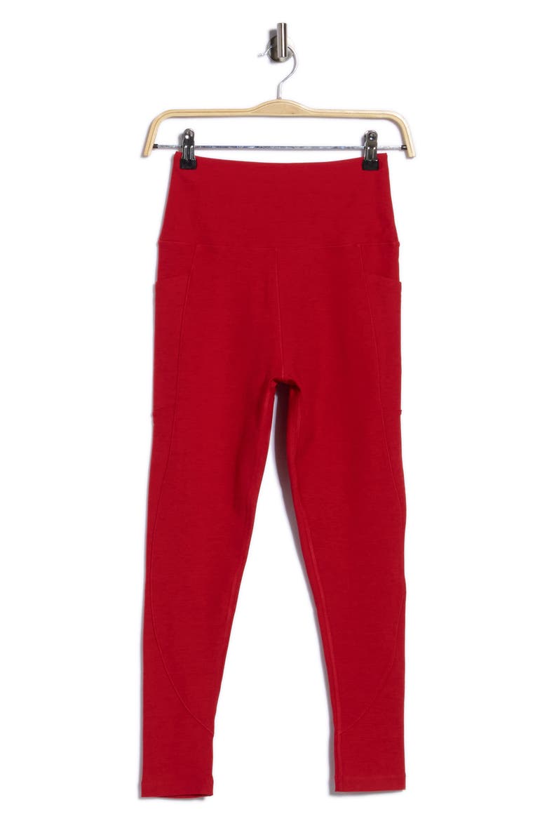 Spacedye Be Free Pocket High Waist Leggings, Main, color, HOLLY RED HEATHER
