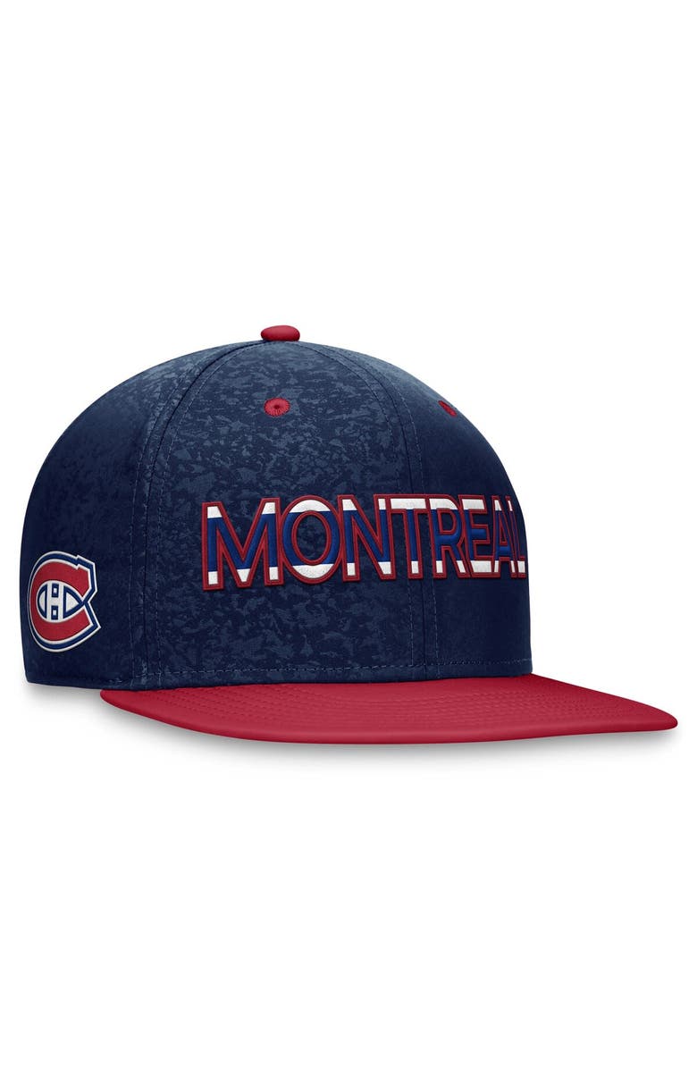 FANATICS Men's Fanatics Branded  Navy/Red Montreal Canadiens Authentic Pro Rink Two-Tone Snapback Hat, Main, color, 