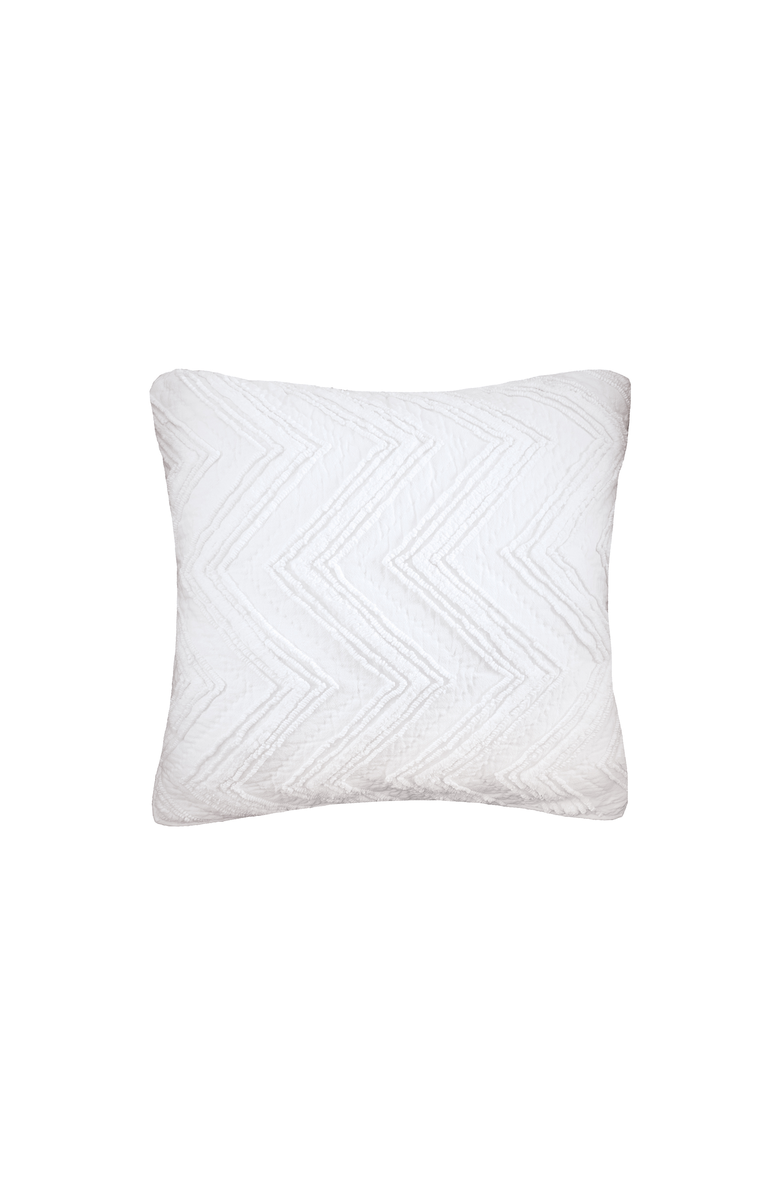 ELISABETH YORK Candlewick Dove Cotton Euro Pillow Sham, Main, color, White