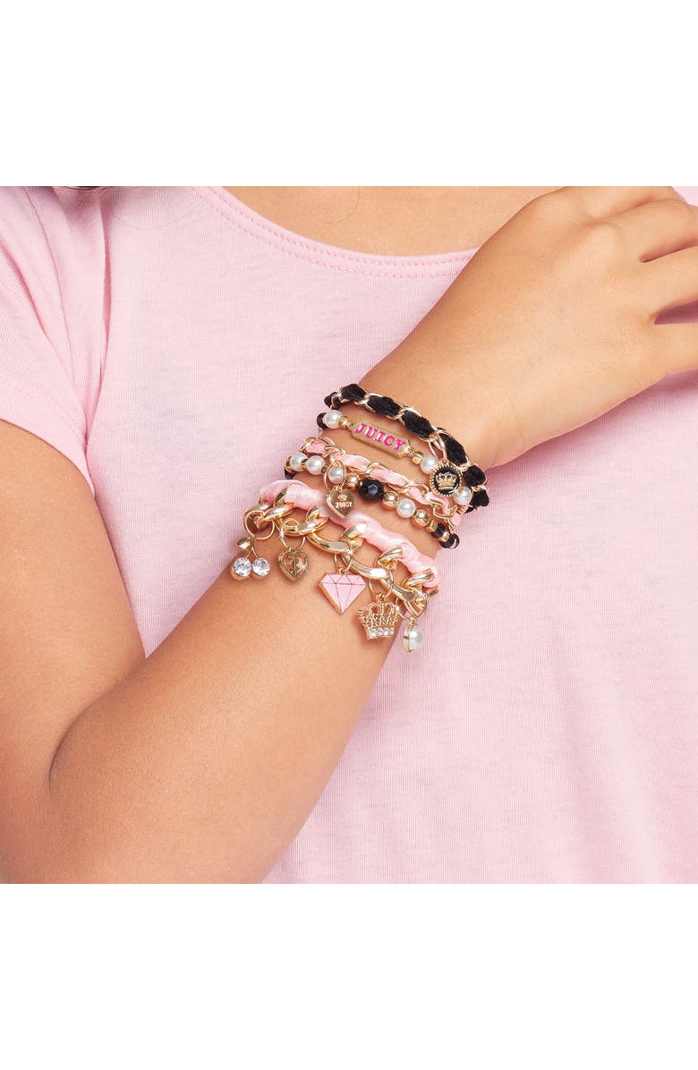 Juicy Couture Mini Chains & Charms Kit Create 5 Unique Bracelets, Alternate, color, Multicolored