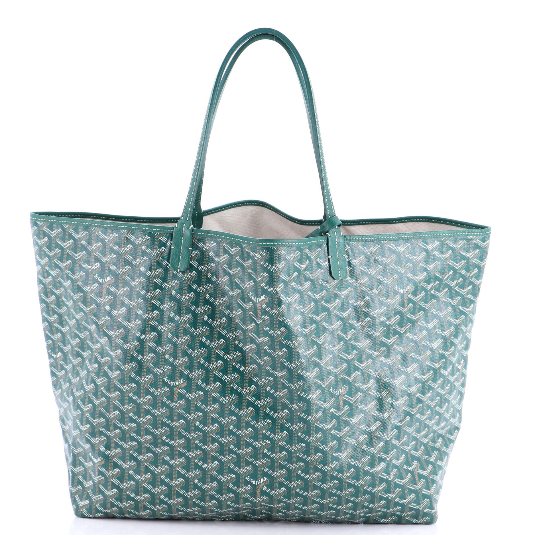 Pre-Owned Goyard Saint Louis Tote Coated Canvas GM, Main, color, Green