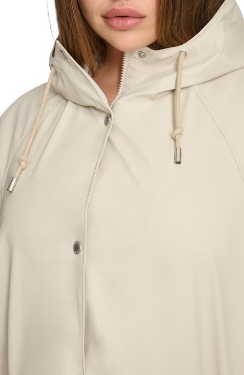 Levi's Water Resistant Hooded Raincoat In Oatmeal