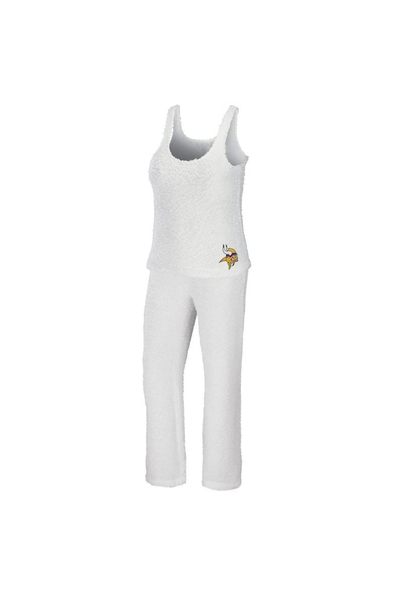 Women's WEAR by Erin Andrews Cream Minnesota Vikings Cozy Scoop Neck Tank Top & Pants Sleep Set, Main, color, Cream