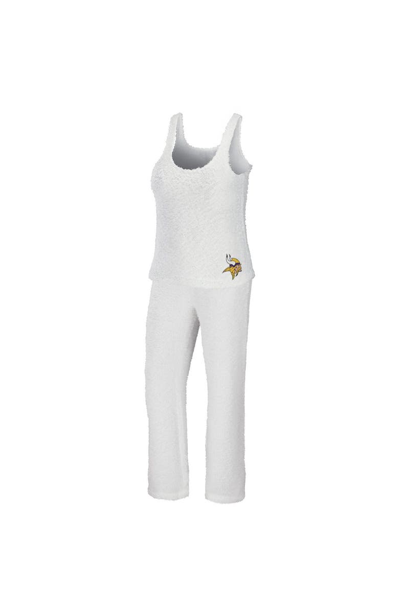 WEAR by Erin Andrews Women's WEAR by Erin Andrews Cream Minnesota Vikings Cozy Scoop Neck Tank Top & Pants Sleep Set, Main, color, Cream