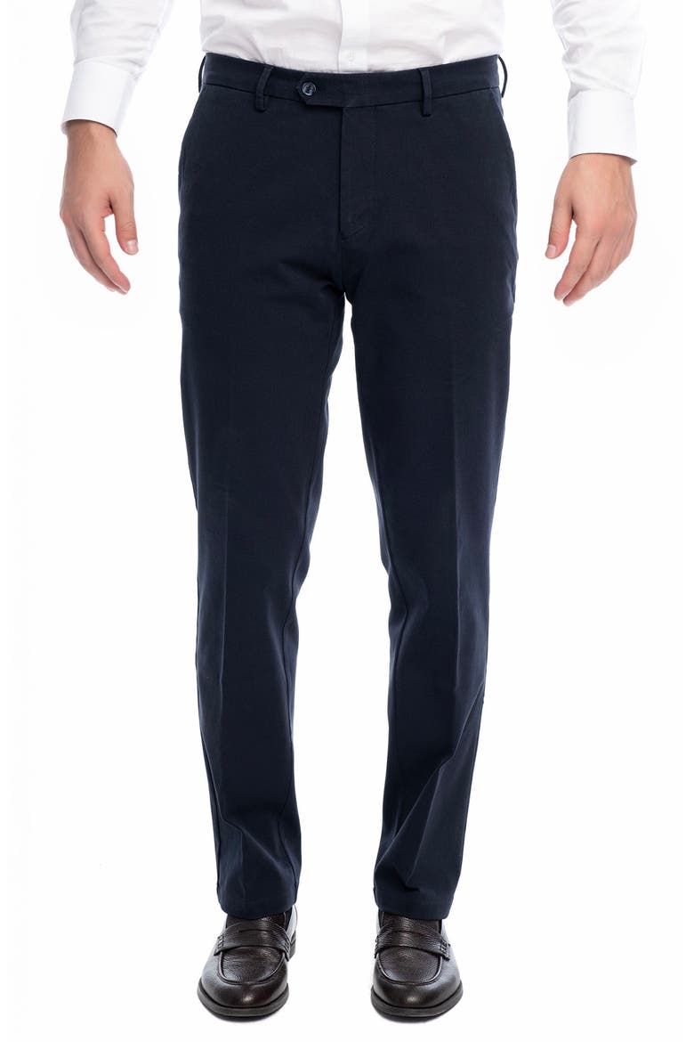 Stretch Cotton Casual Fashion Pants, Main, color, NAVY BLUE