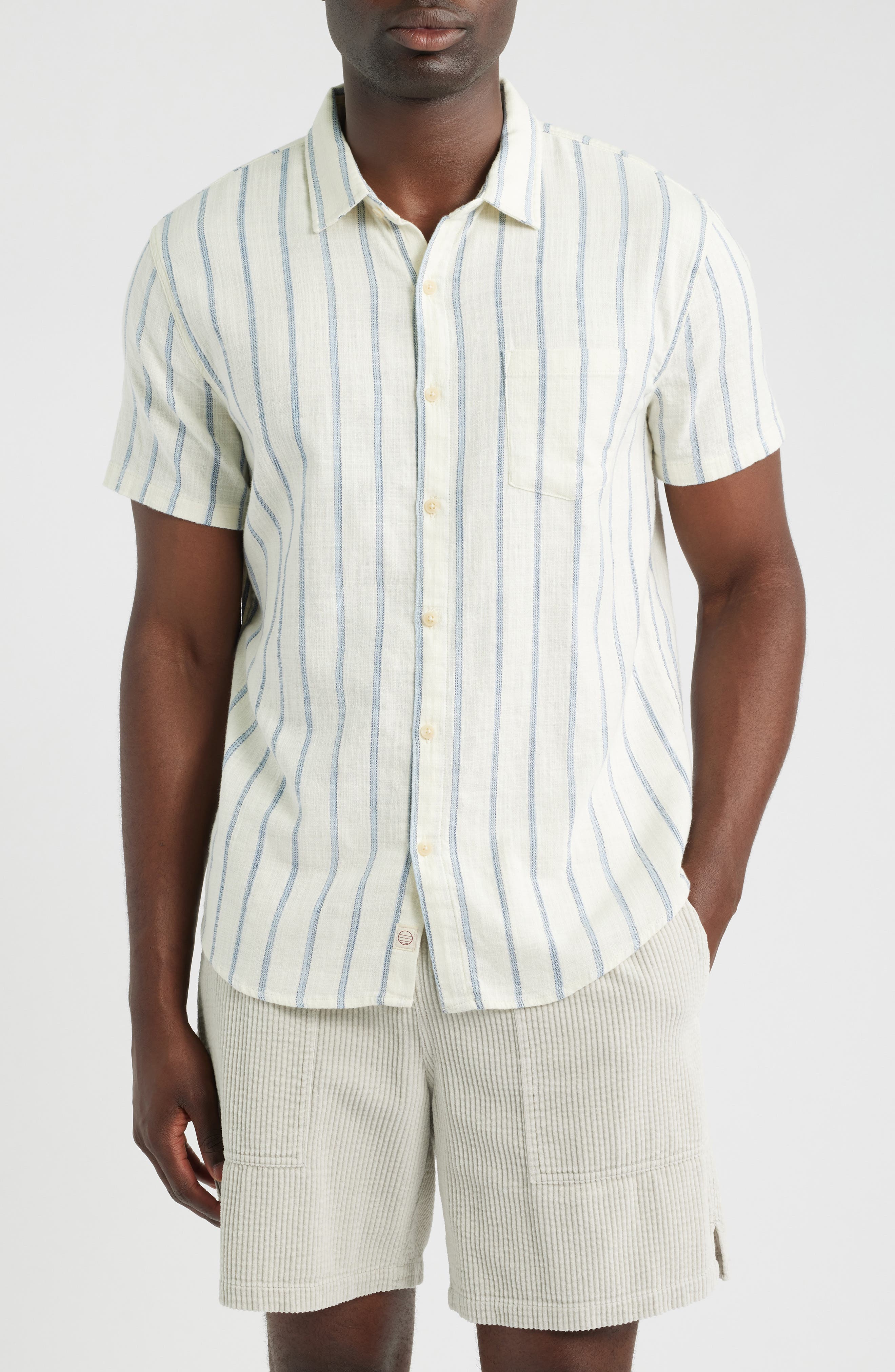 selected NATURAL/ NAVY STRIPE